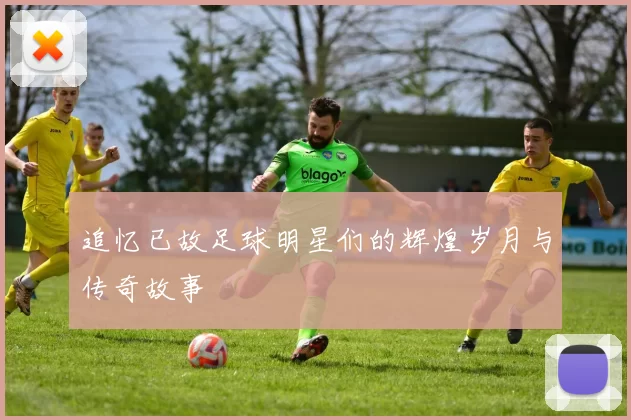 追忆已故足球明星们的辉煌岁月与传奇故事